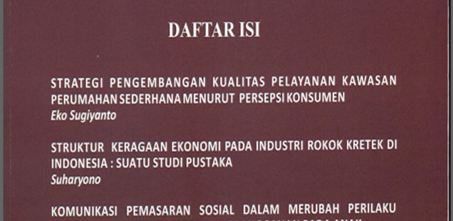 STRATEGI PENGEMBANGAN KUALITAS PELAYANAN KAWASAN PERUMAHAN SEDERHANA MENURUT PERSEPSI KONSUMEN